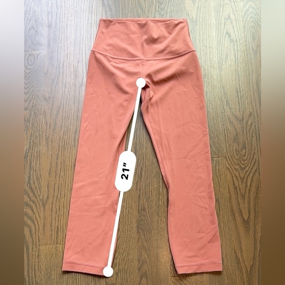 l Lululemon Align Cropped Leggings Size 4 Mauve Pink y2k activewear Q BIN - Picture 7 of 7